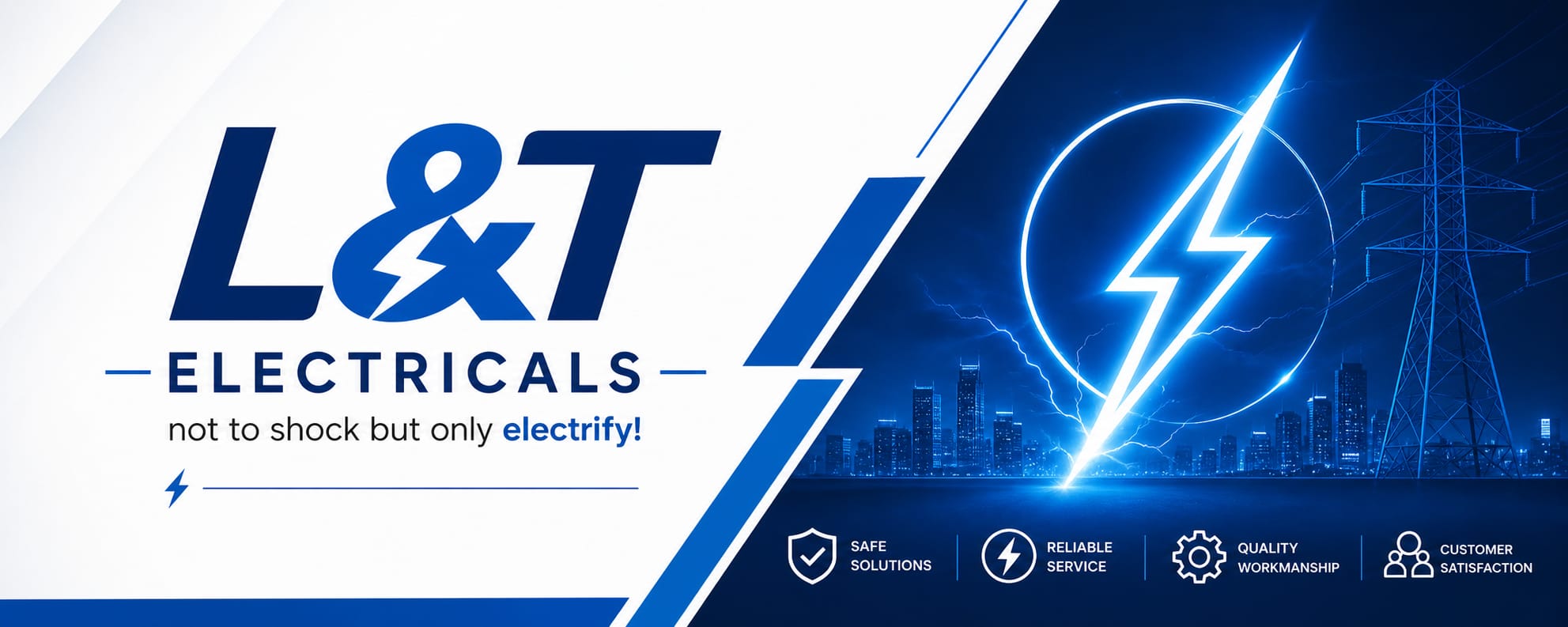 L&T Electricals branded lightning banner